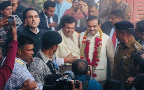 Rakesh k Shukla with Gautam Adani