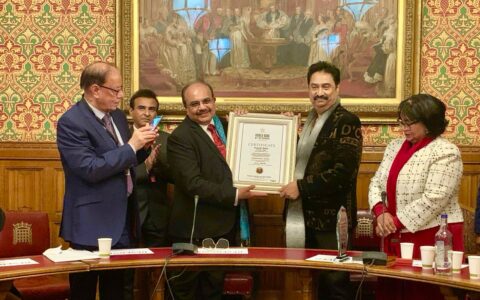 Bollywood Legend Padma Shri Kumar Sanu Felicitated at British Parliament with World Book of Records Honour