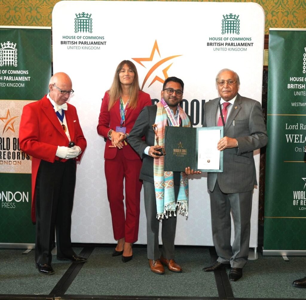 Abhishek Gupta honoured by World Book of Records 8th Awards Ceremony at ...