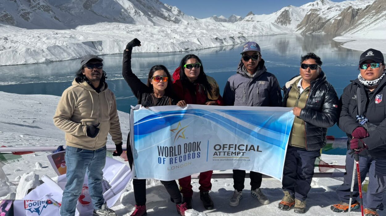 Manang, Nepal: In a remarkable feat of endurance, sportsmanship, and determination, the Nepal Women’s Wrestling Foundation successfully staged wrestling bouts at Tilicho Lake, the world’s highest-altitude lake, marking a historic moment in global sports history and setting a benchmark for recognition by the World Book of Records.