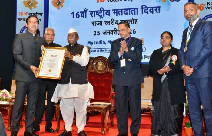 Rajasthan Governor Haribhau Bagde Confers World Book of Records Certificate for Historic Mass Voters’ Pledge