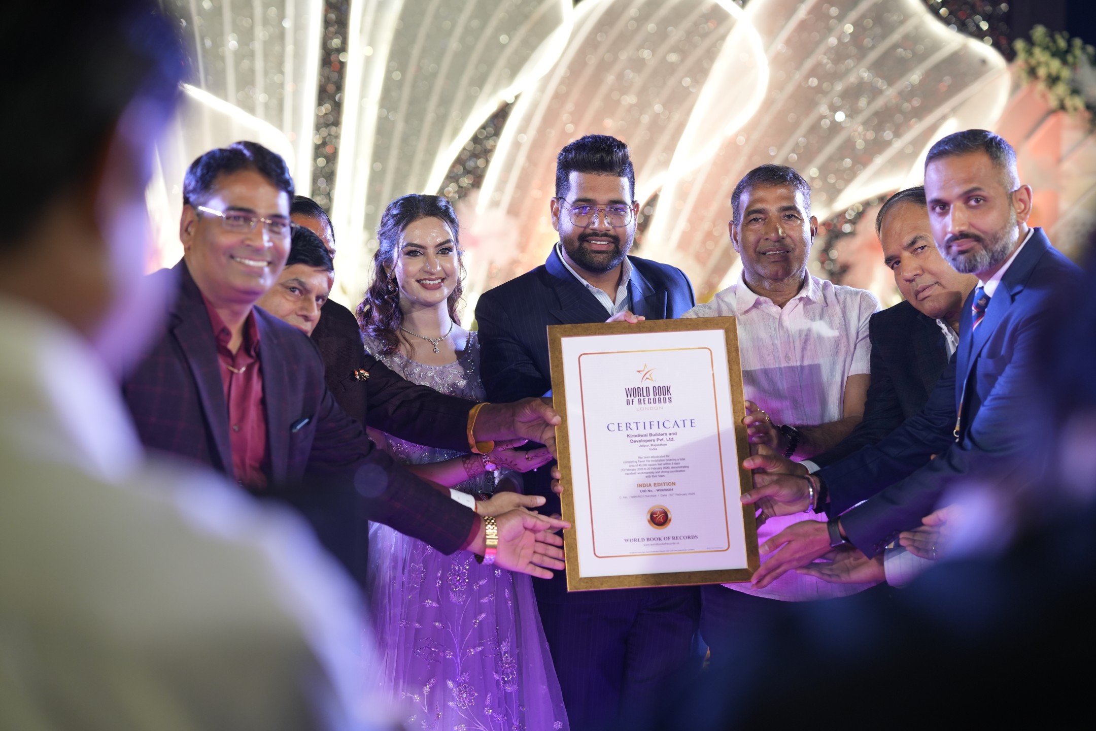 Kirodiwal Builders & Developers Pvt. Ltd. included in World Book of Records UK for Record Paver Tile Installation