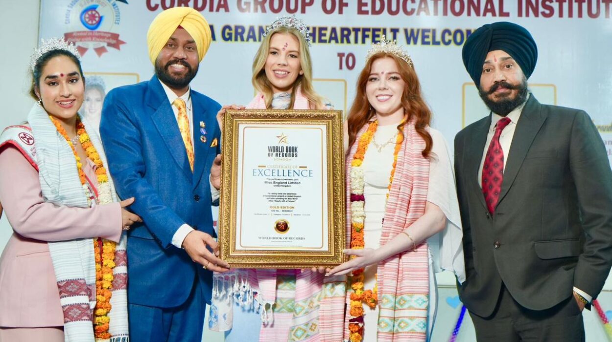 Miss England Honoured by World Book of Records During India Humanitarian Tour