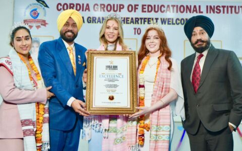 Miss England Honoured by World Book of Records During India Humanitarian Tour