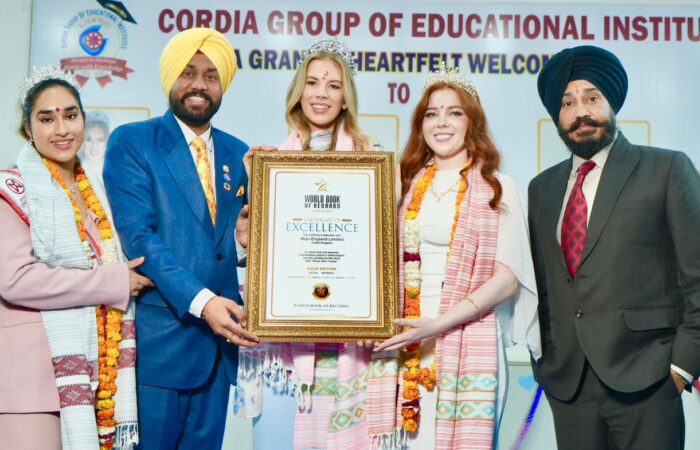 Miss England Honoured by World Book of Records During India Humanitarian Tour