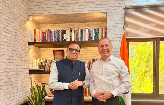 World Book of Records CEO Santosh Shukla Holds Courtesy Meeting with IIM Indore Director Dr. Himanshu Rai