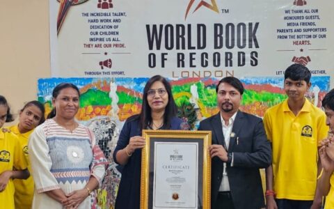Astha Foundation included in World Book of Records for Mass Painting Event with Specially Abled Children