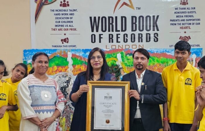 Astha Foundation included in World Book of Records for Mass Painting Event with Specially Abled Children