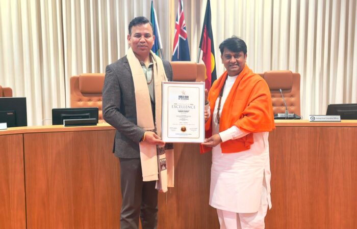 Councillor Sameer Pandey honoured for Visionary Leadership and Service to Humanity