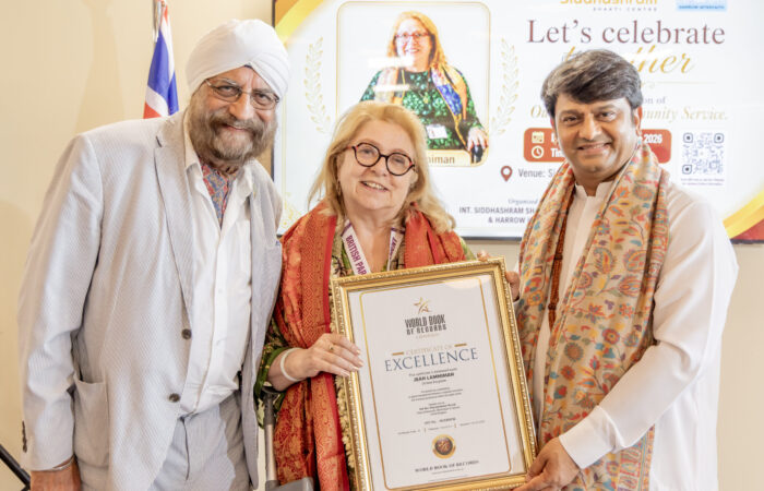 Jean Lammiman honoured by World Book of Records for Three Decades of Distinguished Public Service