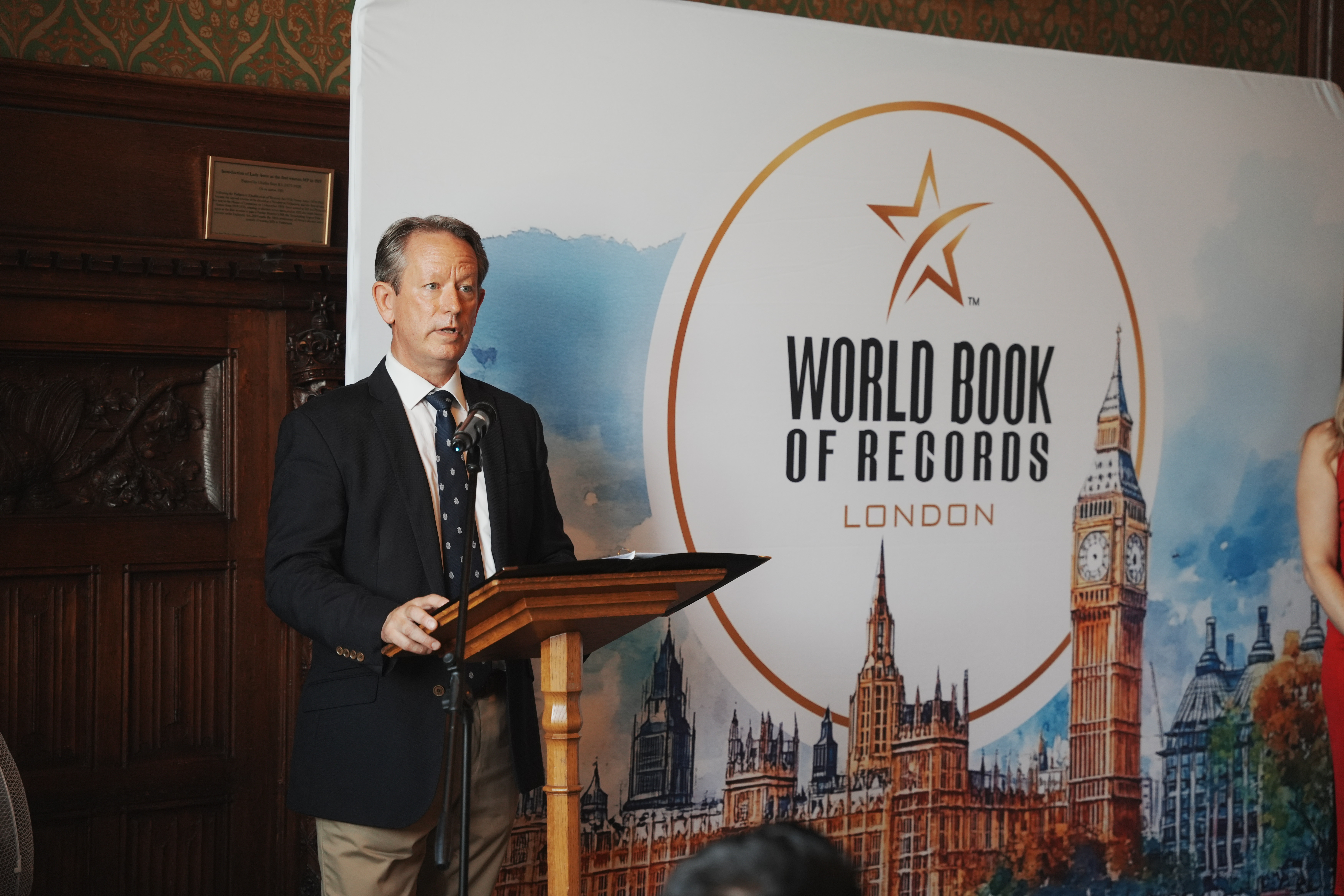 Gareth Bacon MP Honoured at World Book of Records 10th Summit and Award Ceremony at UK Parliament