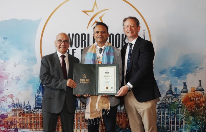 Rahul Richhariya honoured at World Book of Records 10th Summit and Award Ceremony at UK Parliament